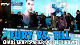 Tommy Fury Darren Till Almost Come to Blows at Press Conference [upl. by Shirl]