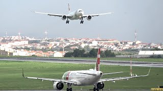 Stunning views at Lisbon Airport with TAP Air Portugal  Airbus A321251NX amp Airbus A330941 [upl. by Ehrman]