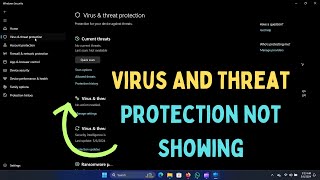 Virus And Threat Protection Not Showing On Windows 11 [upl. by Leahcim]