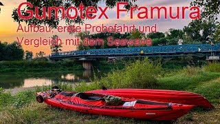 Gumotex Framura  Aufbau Probefahrt Kippeligkeit und Vergleich mit dem Seawave [upl. by Fadden72]