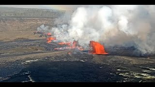 Kīlauea Volcano Hawaii Halemaʻumaʻu crater [upl. by Lisan974]