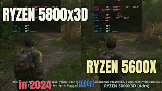 Ryzen 5600X vs Ryzen 5800x3d in 2024 [upl. by Atnahsa]