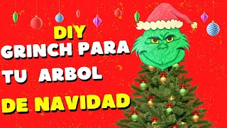 DIY COMO CREAR CARA DE GRINCH PARA LA PUNTA DE TU ARBOL DE NAVIDAD [upl. by Ainoet954]