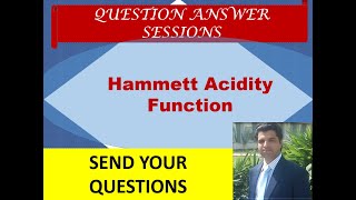 QA session 6  Hammett acidity function  Chemwonders  General Chemistry [upl. by Garrison]