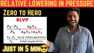 Relative Lowering in Vapour Pressure  Colligative Properties  Chemistry Class12  by Vivek Sir [upl. by Agrippina]