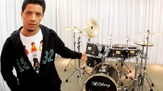 Bateria Odery Fluence Jam Session Black Ash Bumbo 18quot Sound Check Drum Set [upl. by Catina]