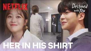 Rowoon is pleasantly surprised by Cho Boah in his shirt  Destined With You Ep 15 ENG SUB [upl. by Esidnak]