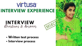 Virtusa interview experience 2022  Virtusa interview questions amp answers  Virtusa interview [upl. by Ayatan436]