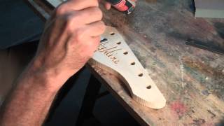 How I Add A Logo To A Guitar Headstock [upl. by Otsuj]