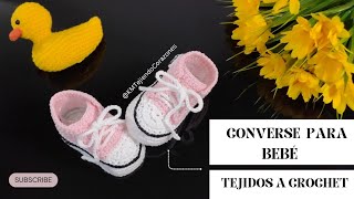 CONVERSE TEJIDO A CROCHET  PASO A PASO 😍 [upl. by Laughton]