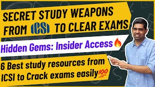 Secret ICSI Resources to Crack CS exams 6 IMPORTANT things from ICSI CS Executive CS Professional [upl. by Ardnat287]