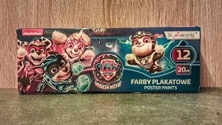 FARBY PLAKATOWE 25zł 635USD PSI PATROL PAWPATROLCOM 12×20ml STMAJEWSKI MADE IN POLAND PAINTS [upl. by Smaj]