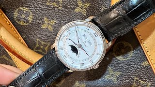 阿lam講表Blancpain Villeret 全日曆月相銀白面 6654112755b [upl. by Ruford]