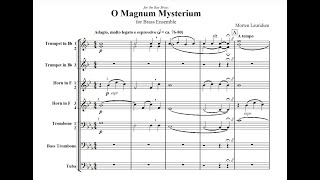 Lauridsen  O Magnum Mysterium Version for Brass Ensemble Score [upl. by Malinowski]