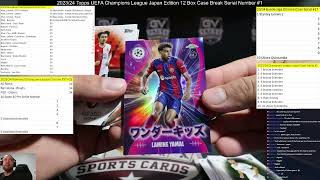 202324 Topps UEFA Champions League Japan Edition 12 Box Case Break Serial Number 1 [upl. by Ede114]