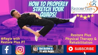 Quadricep Stretch Supine [upl. by Zenger]