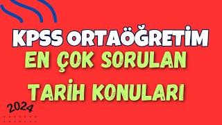 5 İşte KPSS Ortaöğretim Tarihte En Önemli Konular  Ali Gürbüz  KPSS Ortaöğretim 2024 kpss [upl. by Uahsoj]