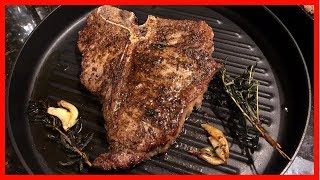 Cooking the Best T Bone Steak on the Stove amp Oven  Pan seared butter basted and Baked [upl. by Rutledge]