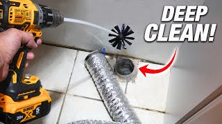 How To SUPER CLEAN Your Dryer Vent Duct EASY DIY [upl. by Ennovaj]