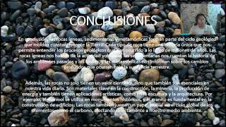 CONCLUSIONES SOBRE EL TEMA ROCAS ÍGNEAS ROCAS SEDIMENTARIAS METAMORFISMO Y ROCAS METAMÓRFICAS [upl. by Enawd]