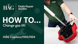 How to change the gas lift  HÅG CapiscoH05H04  Flokk Repair Guide [upl. by Tamarra967]