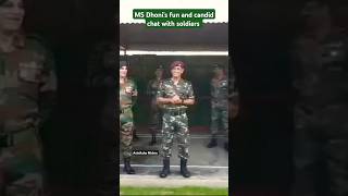 MS Dhonis Fun and candid chat with soldiers Mustwatch moment shorts ✅ youtube [upl. by Htebazle]