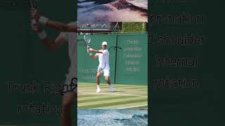 Backhand motion analysis by Djokovic tennis djokovic usopen [upl. by Ahselef]