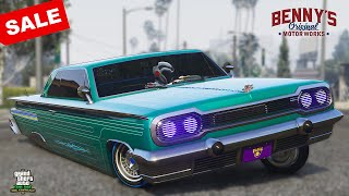 Voodoo Custom Perfect Lowrider GTA 5 Online  SALE  Chevy Impala  Bennys Original Motor Works [upl. by Bernat]