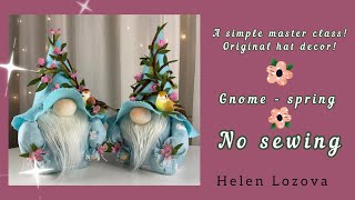 Scandinavian gnome no sewing• Original hat decor•Light Gnome•Felt•DIY [upl. by Ataner262]