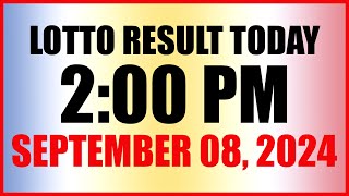 Lotto Result Today 2pm September 8 2024 Swertres Ez2 Pcso [upl. by Etakyram]