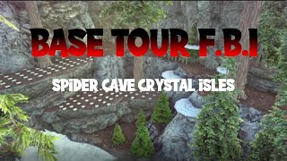 FBI BASE TOUR SPIDER CAVE CRYSTAL ISLES 3 MEN  ARK SURVIVAL EVOLVED PS4  REDWOOD CAVE [upl. by Inah600]