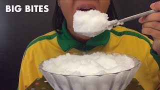 ASMR BIG BITES POWDERY ICE [upl. by Barayon]