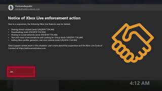 Notice Of Xbox Live Enforcement Action Due To A Suspension The Following Xbox Live COMPLAINT VIDEO [upl. by Yelkcub]