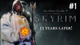 Skyrim playthrough pt1 13 years later happy anniversary Skyrim [upl. by Ecinad]