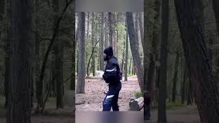 🔥 Khamzat Chimaev training in the forest Beast mode ON 🏋️‍♂️🌲 UFC MMA [upl. by Wynn]