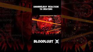 Knobbelboy reaction to beating BLOODLUST ☠️ shorts geometrydash gd top1 [upl. by Llenet]