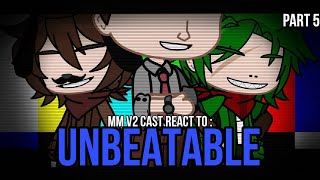 Marios Madness V2 cast REACT to UNBEATABLE  5  FNF [upl. by Nodroj]