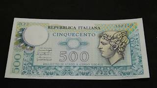 500 lire ultima banconota [upl. by Hwu]