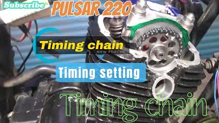 Pulsar 220  Timing chain replacement Timing setting [upl. by Lossa]