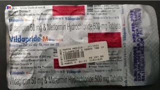 Vildapride M 500mg50mg Tablet  Vildapride M Tablet Uses Benefits Dosage Review in Hindi [upl. by Anerb]