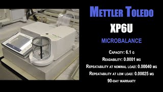 Mettler Toledo XP6U Microbalance 0665AA BALANCE [upl. by Firestone215]