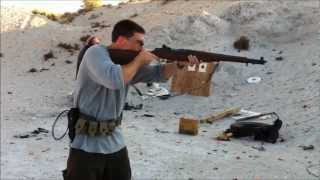 M1 Garand at speed Hammered pair speed reloads plinking [upl. by Rudelson790]