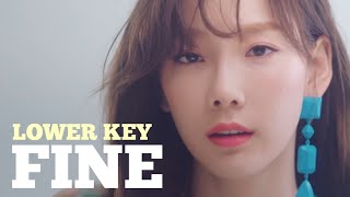 KARAOKE Fine  Tae Yeon Lower Key  Forever YOUNG [upl. by Peterec]