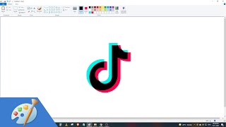 How to draw TIKTOK logo using MS Paint [upl. by Vanhomrigh]