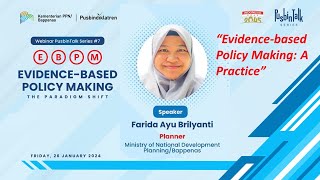 20240126 Evidencebased Policy Making in Practice  Farida Bappenas [upl. by Ssalguod]