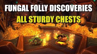 Fungal Folly Discoveries WoW  All Fungal Folly Sturdy Chests Locations [upl. by Suiradel675]