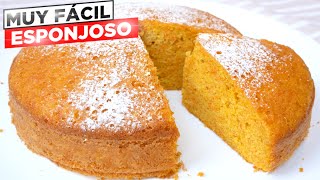 PASTEL de ZANAHORIA ESPONJOSO 🥕😋El BIZCOCHO más FÁCIL Y RÁPIDO 🍰😍 [upl. by Tortosa925]