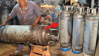 Amazing Process of Making Gas Cylinder Factory Manufacturing Process [upl. by Akenor226]