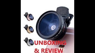 Unboxing Universal 045 X Super Wide Angle  Macro Lens Mobile Phone Lens 37mm 045x 49UV [upl. by Ferdinanda]