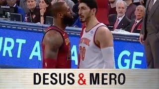 Knicks Enes Kanter and LeBron [upl. by Suiratnod]